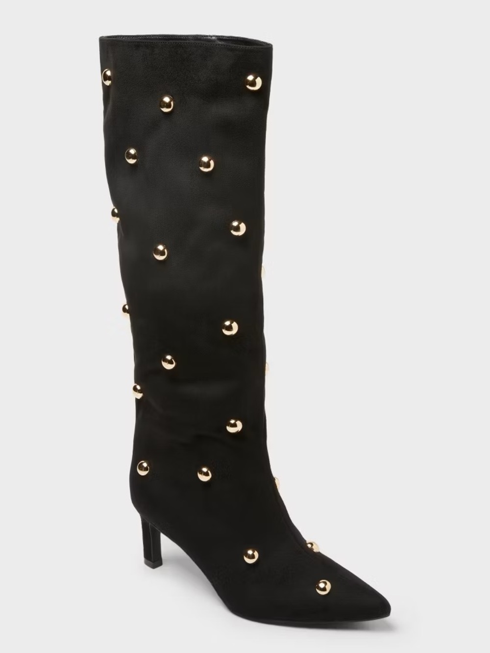A New Day🔥Black Knee-High Studded Heel Boot🔥BRAND NEW🔥Memory Foam❣️